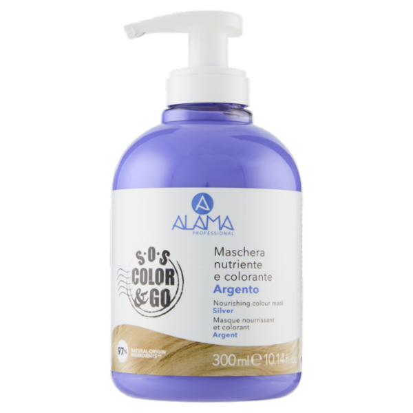 Alama Professional S.O.S. Color & Go Maschera nutriente e colorante Argento 300 ml