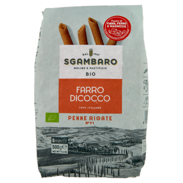 Sgambaro Bio Farro Dicocco Penne Rigate N°91 500 g