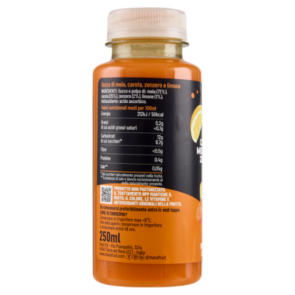 macè Carota Mela Zenzero Limone Spremuta 250 ml