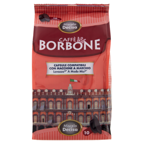 Caffè Borbone Miscela Decisa Capsule Compatibili Lavazza* A modo Mio* 10 x 7,2 g