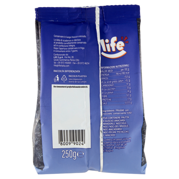 life Prugne con Nocciolo 250 g