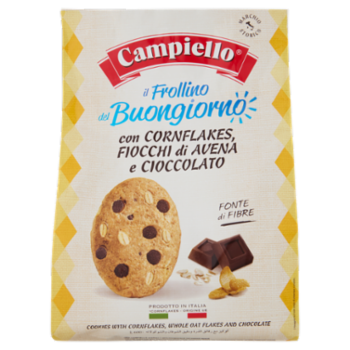 Campiello Il Frollino Del Buongiorno Con Cornflakes, Fiocchi Di Avena e Cioccolato 600 g