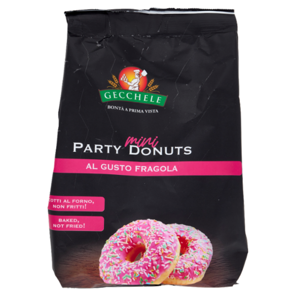 Gecchele mini Party Donuts al Gusto Fragola 200 g