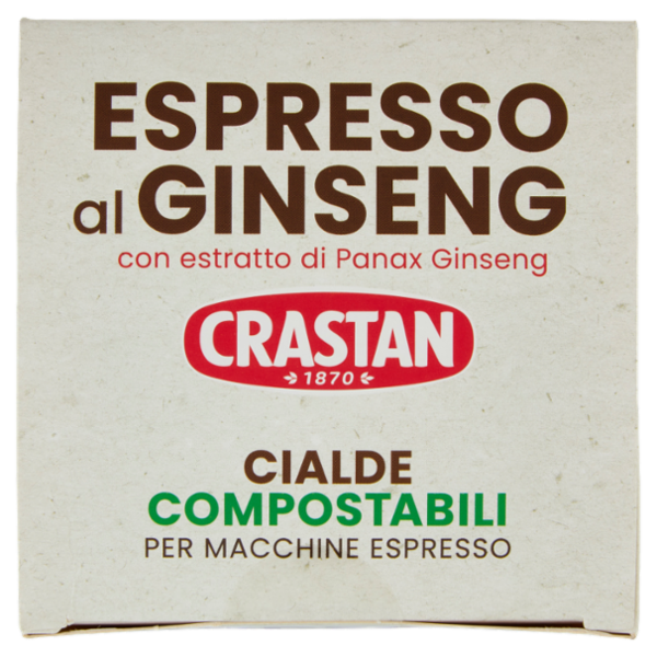 Crastan Espresso al Ginseng Cialde Compostabili per Macchine Espresso 18 x 7 g