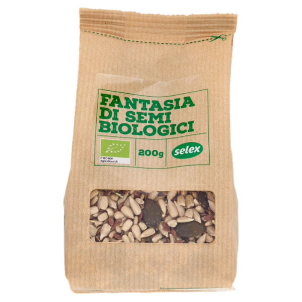 Selex Mix Fantasia di Semi di Lino, Girasole e Zucca Biologici 200 g