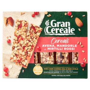 Gran Cereale Barrette Di Cereali Con Avena Mandorle e Mirtilli Rossi 135 g