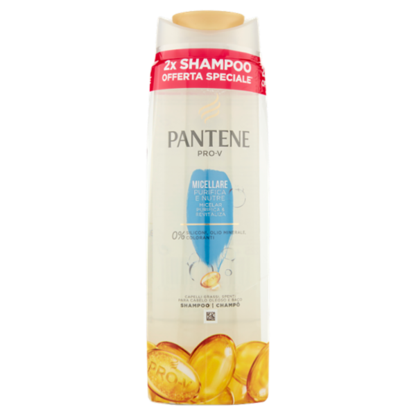 Pantene Pro-V Shampoo Micellare Purifica e Nutre 2x250 ml