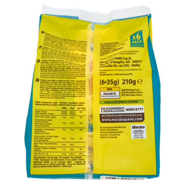Morato Mini Scrikki Snack al Mais con Mais e Olio d'Oliva 6 x 35 g