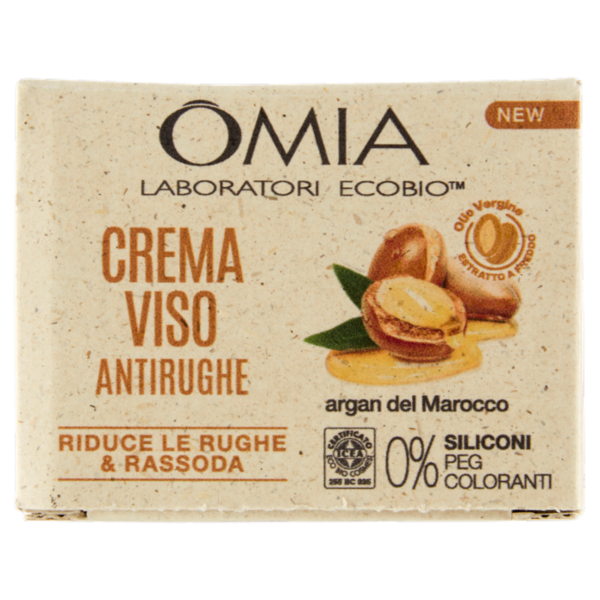 Omia Laboratori Ecobio Crema Viso Antirughe argan del Marocco 50 ml