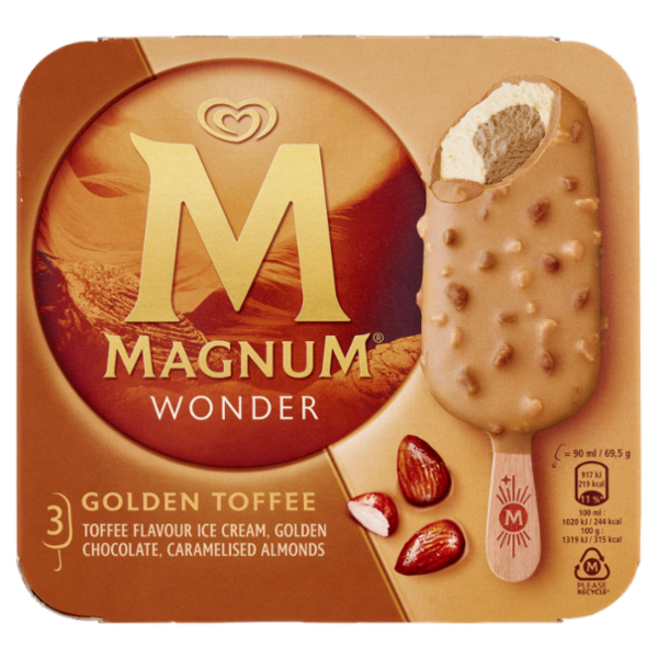 Magnum Wonder Golden Toffee 3 Gelati 208,5 g