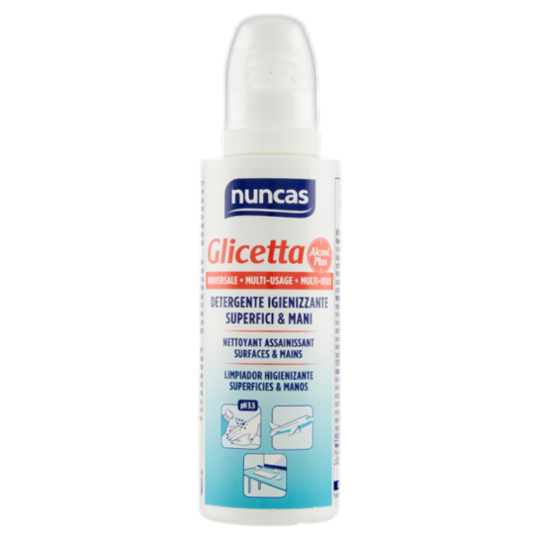 nuncas Glicetta Alcool Plus Universale Detergente Igienizzante Superfici & Mani 100 ml