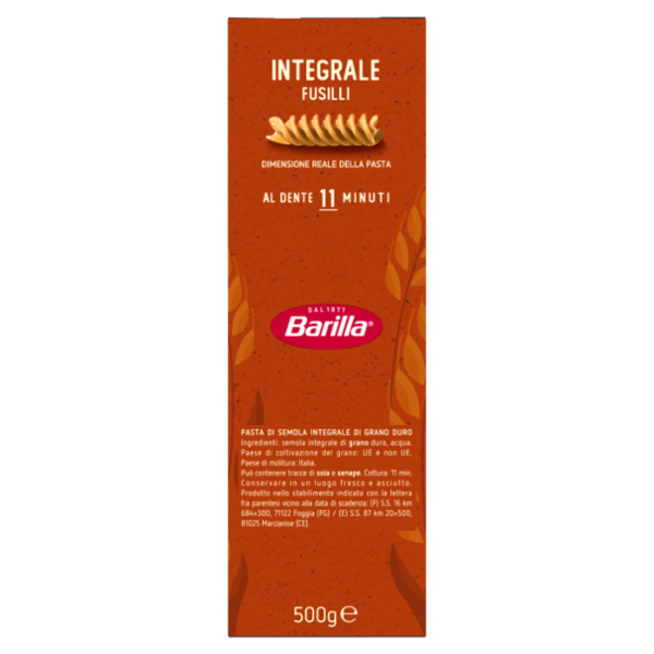 Barilla Pasta Integrale Fusilli 500g