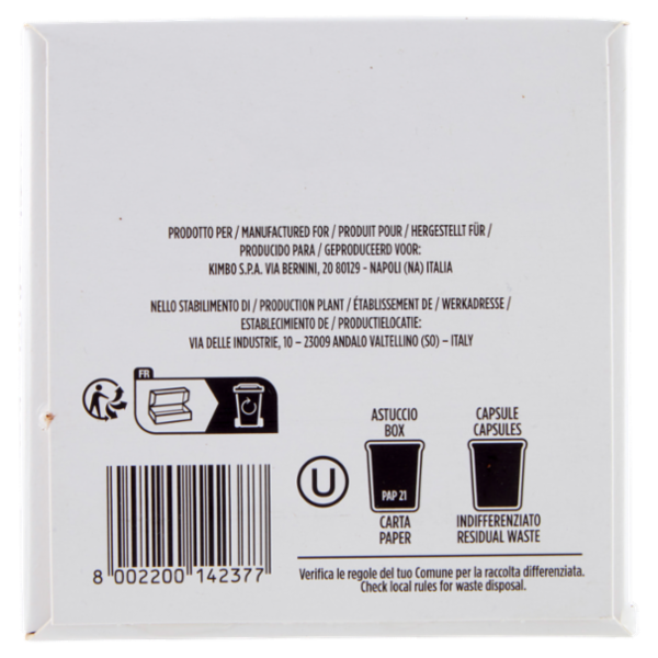 Kimbo Macinato Fresco Espresso Capsule Compatibili con le Macchine Lavazza A Modo Mio* 16 x 7,5 g