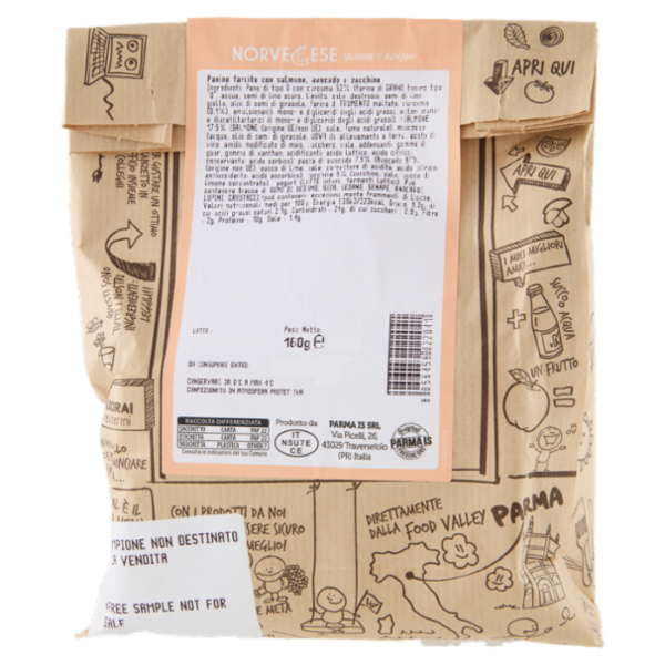 Parma Is il Pagnotto Norvegese Salmone e Avocado 2 Pezzi 160 g