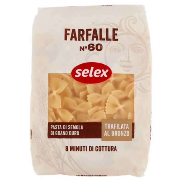 Selex Pasta di Semola Trafilata al Bronzo Farfalle 500 g