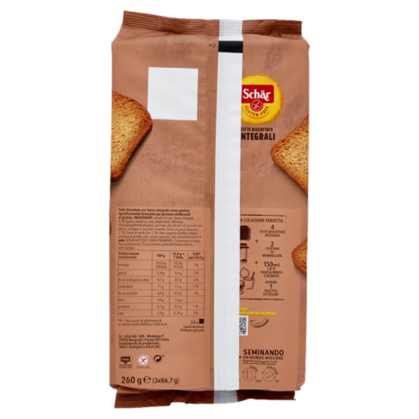 Schär Fette Biscottate Integrali 3 x 86,7 g