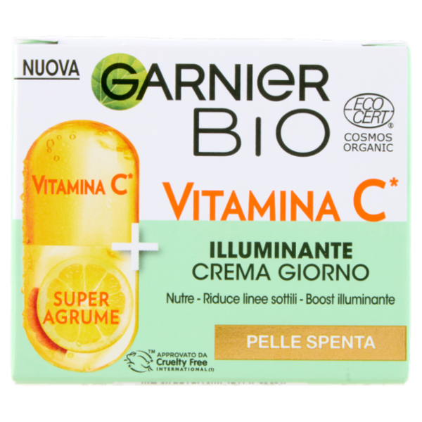 Garnier Bio Vitamina C* Illuminante Crema Giorno Pelle Spenta, 50 ml