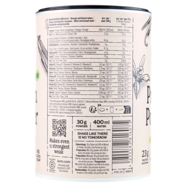 KoRo Vegan Protein Powder Creamy Vanilla 300 g