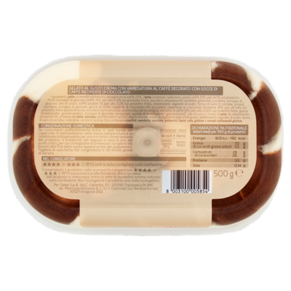 Selex Gelato Crema Variegato al Caffé 500 g