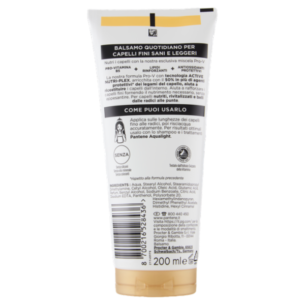 Pantene Pro-V Aqua Light Balsamo Active Nutri-Plex 200 ml