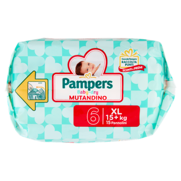 Pampers Baby-dry Mutandino XL 15 pz