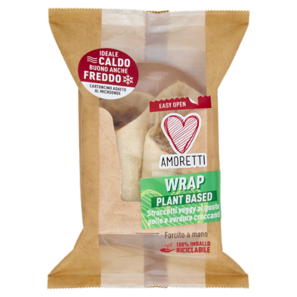 Amoretti Wrap Plant Based Straccetti veggy al gusto pollo e verdure croccanti 150 g