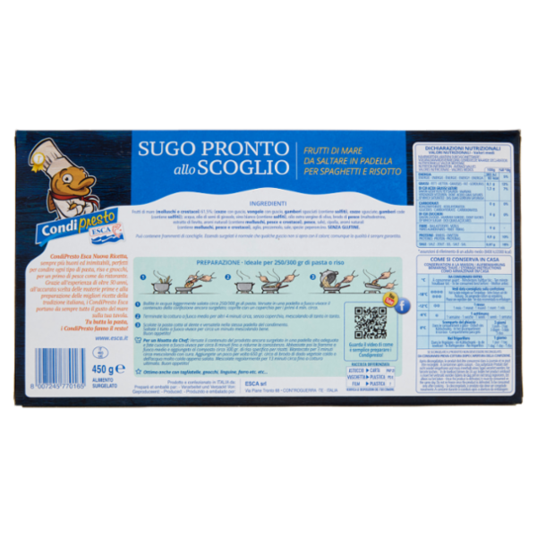 Esca Condipresto Sugo Pronto allo Scoglio 450 g