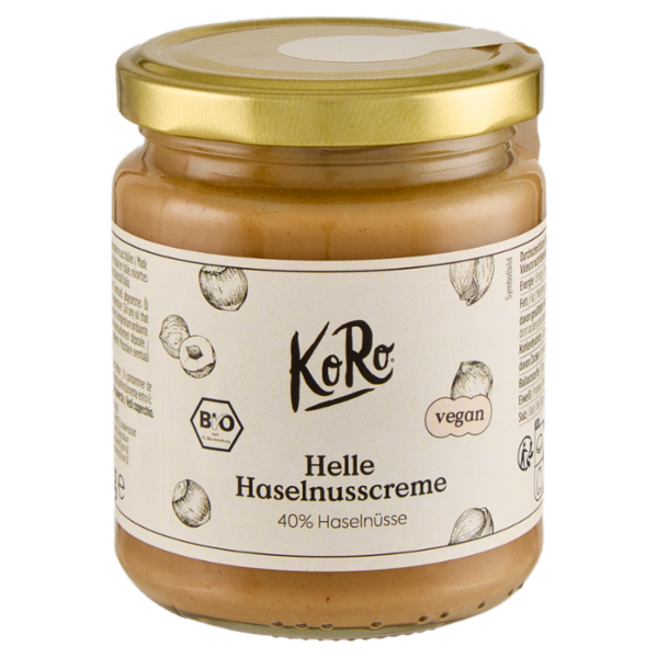KoRo vegan Helle Haselnusscreme 250 g