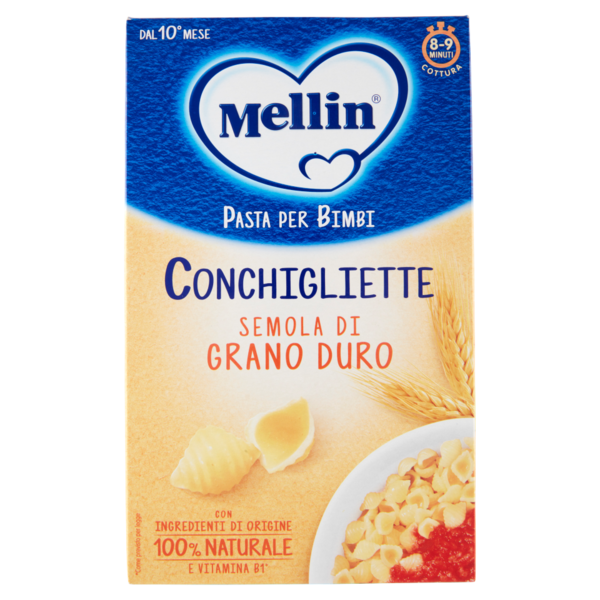 Mellin Pasta per Bimbi Conchigliette Semola di Grano Duro 280 g