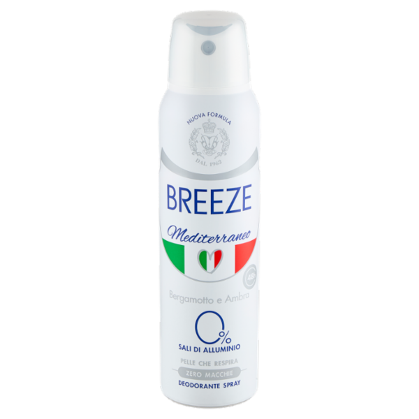Breeze Mediterraneo Bergamotto e Ambra Deodorante Spray 150 mL