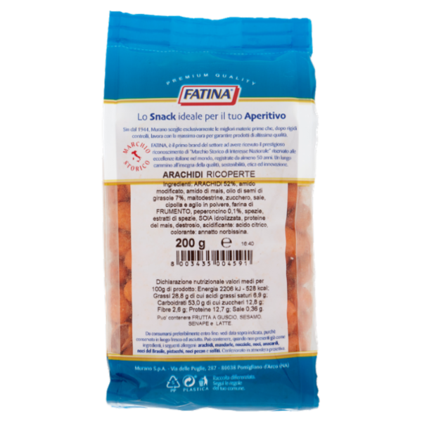 Fatina Snack Croccante Arachidi Ricoperte 200 g