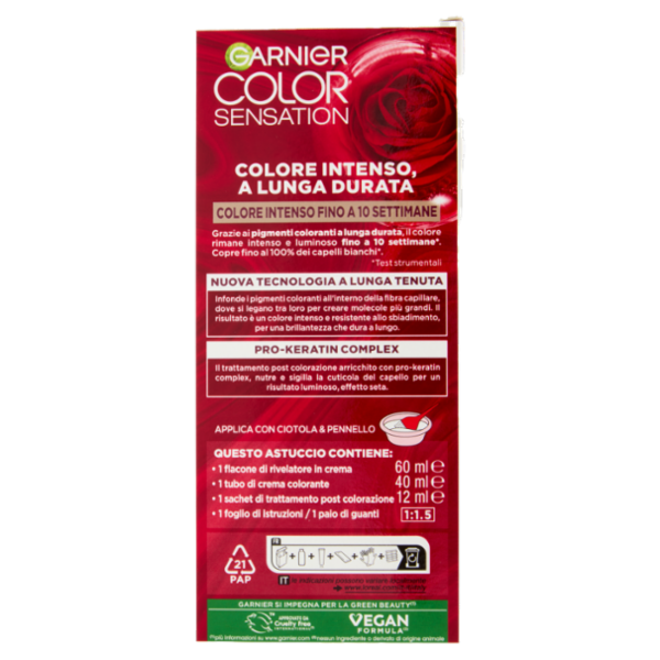 Garnier Color Sensation Colorazione Permanente in Crema 4.15 Castano Freddo