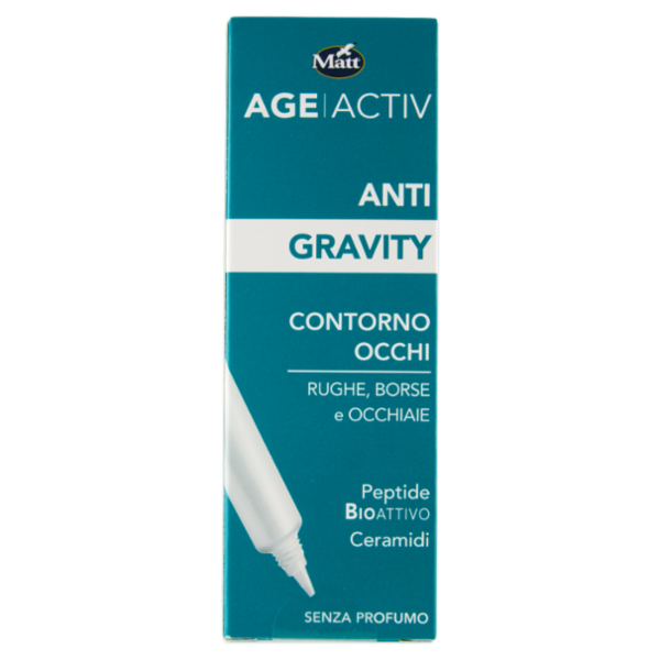 Matt Age Activ Anti Gravity Contorno Occhi Rughe, Borse e Occhiaie Peptide Bioattivo Ceramidi 15 ml
