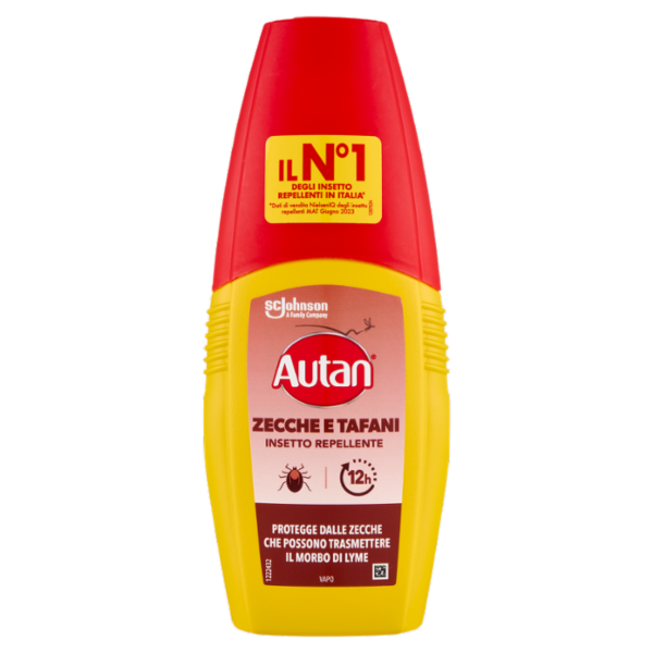 Autan Zecche e Tafani Vapo, Spray Anti zecche e tafani, Insetto Repellente, 1 Flacone da 100 ml