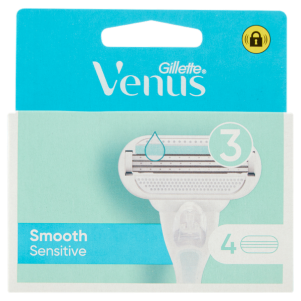 Gillette Venus Smooth Sensitive Lame per Rasoio da Donna 4 Ricariche