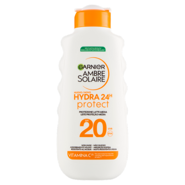 Garnier Ambre Solaire Hydra 24H Protect Protezione Latte Media SPF20 175 ml