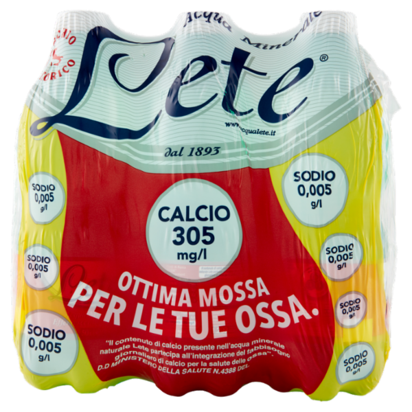 Lete Acqua Minerale Effervescente Naturale 6 x 50 cl