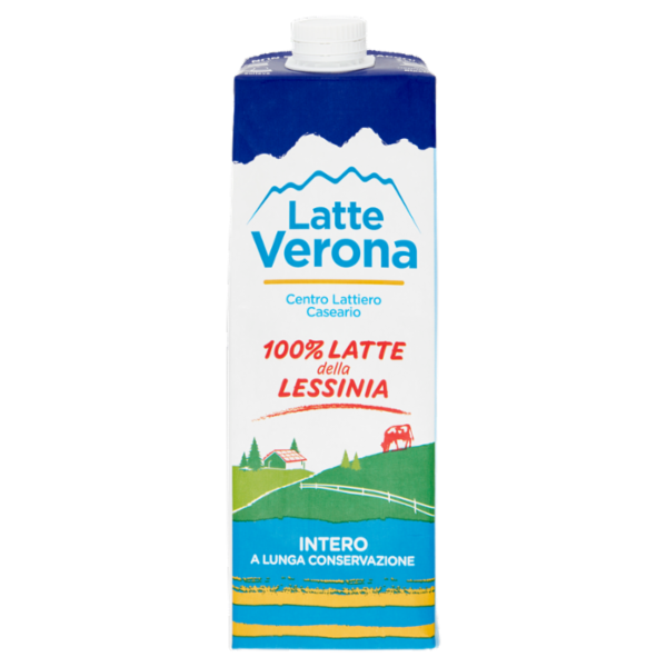 Latte Verona 100% Latte della Lessinia Intero a Lunga Conservazione 1 litro