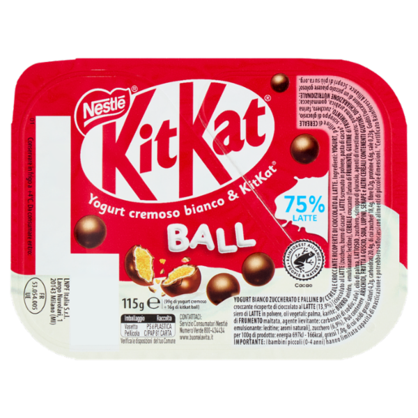 KITKAT Yogurt cremoso bianco & KitKat Ball 115g