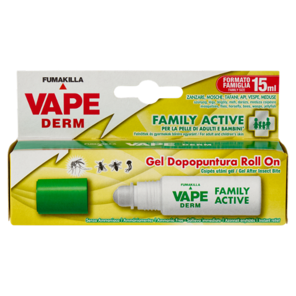 VAPE Derm Family Active Gel Dopopuntura Roll On 15 ml
