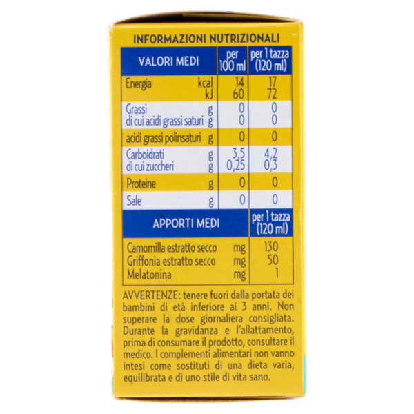 Bonomelli Estratto di Camomilla Solubile Melatonina e con Griffonia bustine 16 x 4,5 g