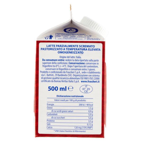 Frascheri latte parzialmente scremato di+ 500 ml