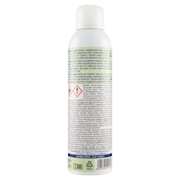 nuncas Soffio di Rugiada Neutralizza Odori Fragranza di Mandarino Verde 250 ml