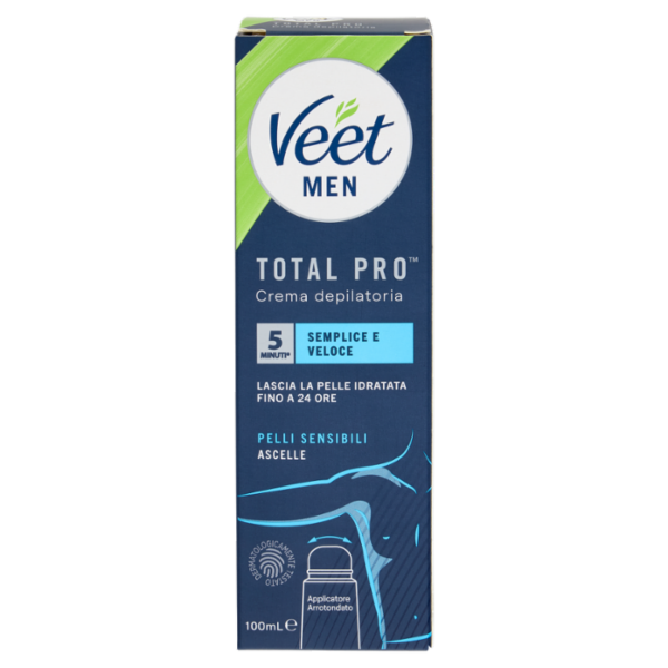 Veet Men Crema Depilatoria Ascelle, Pelli Sensibili, 100 ml