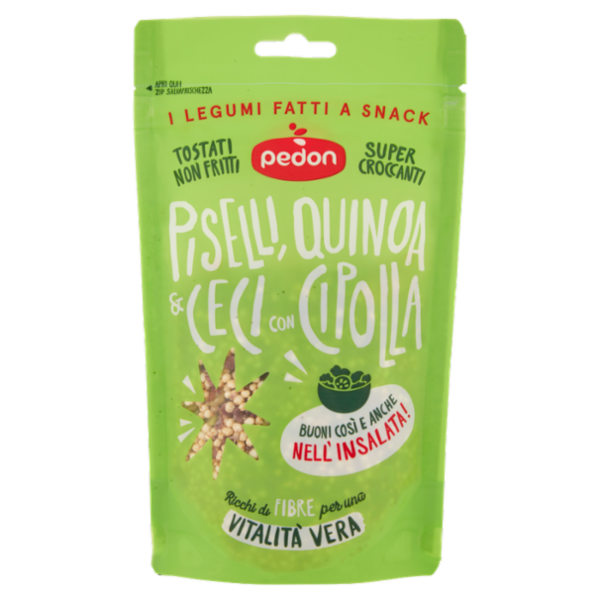 pedon I Legumi Fatti a Snack Piselli, Quinoa & Ceci con Cipolla 90 g