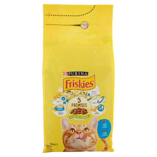 PURINA FRISKIES Gatto con Salmone e con Verdure 2 kg