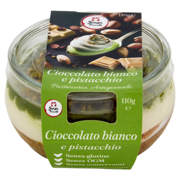 Senza Peccato Cioccolato bianco e pistacchio 110 g