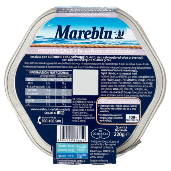 Mareblu Le Specialità con Salmone al Vapore Provenzale 220 g