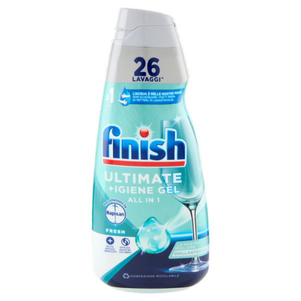Finish Ultimate + Igiene Gel Fresh liquido lavastoviglie 26 lavaggi 560 ml