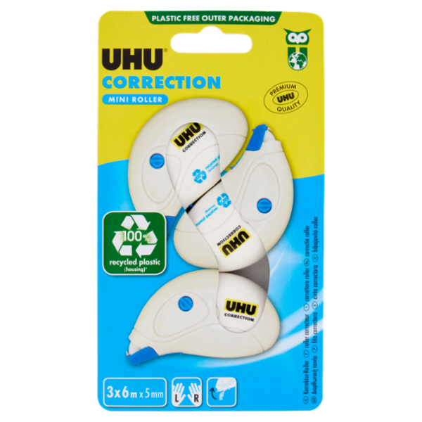 UHU Correction Mini Roller 6m x 5mm 3 pz